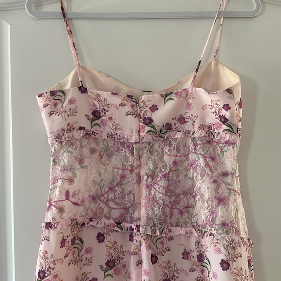 LOVER & FRIENDS KENZIE GOWN IN PINK FLORAL SMALL TAYLOR SWIFY LACE DRESS - Picture 10 of 12